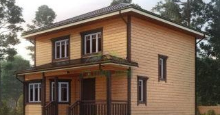 Двухэтажный дом из бруса в Видном от Строй-Вдн - строительство от 134550 руб.